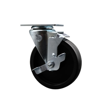 Service Caster Frymaster 6148100357 5'' Replacement Caster with Brake FRY-SCC-20S514-POS-TLB